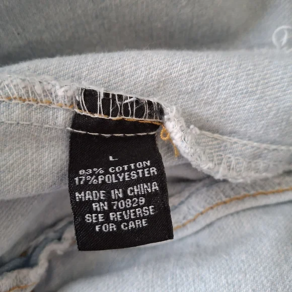 Light Wash Distressed Denim Jacket - Rue21 - Picture 7 of 9